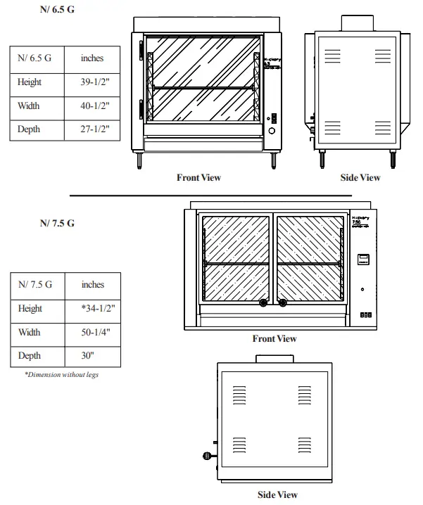 Old Hickory N-6.5G Barbecue Countertop Rotisserie - fig 1