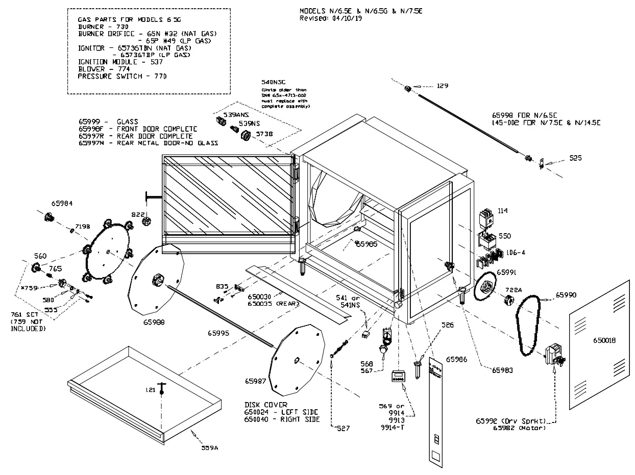 Old Hickory N-6.5G Barbecue Countertop Rotisserie - fig 34
