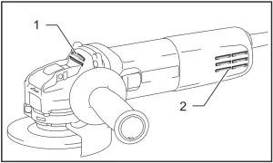 GA4570 Angle Grinder - Air vent cleaning