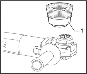 GA4570 Angle Grinder - Before installing a wire cup brush