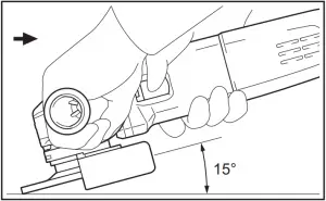 GA4570 Angle Grinder - Grinding and sanding operation