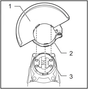 GA4570 Angle Grinder - Installing and removing wheel guard 1