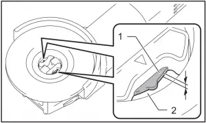 GA4570 Angle Grinder - Installing or removing X-LOCK wheel 3