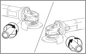 GA4570 Angle Grinder - Installing side grip