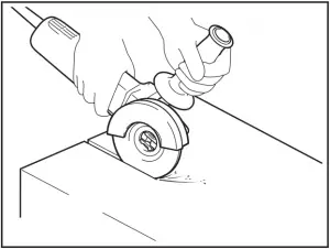 Usage example - operation with diamond wheel