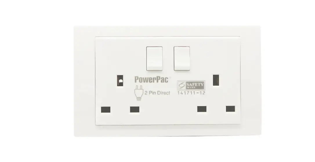 Powerpac Pp1012n 13a 2-gang Wall Socket Switch User Manual