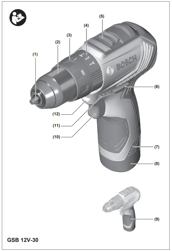 BOSCH 12V-30 Brushless Cordless Impact Drill - fig 2
