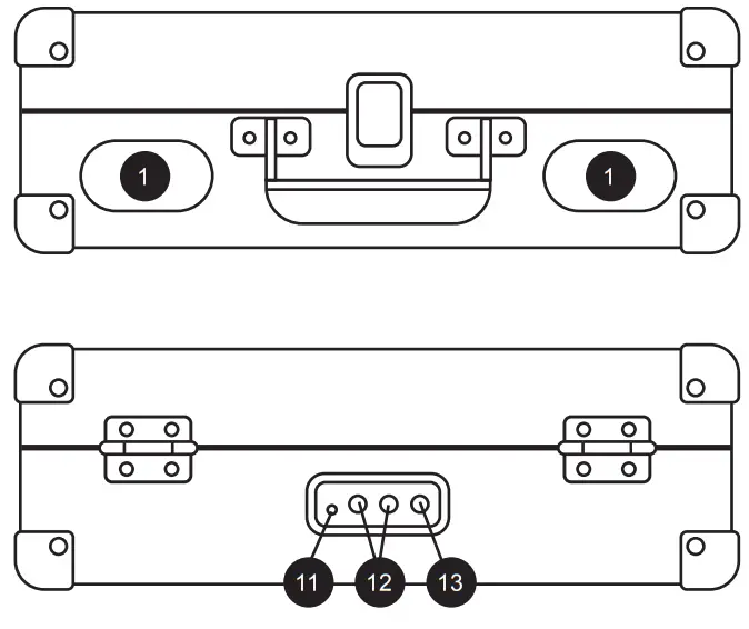GPO SOHO Retro Record Player Black - fig 1