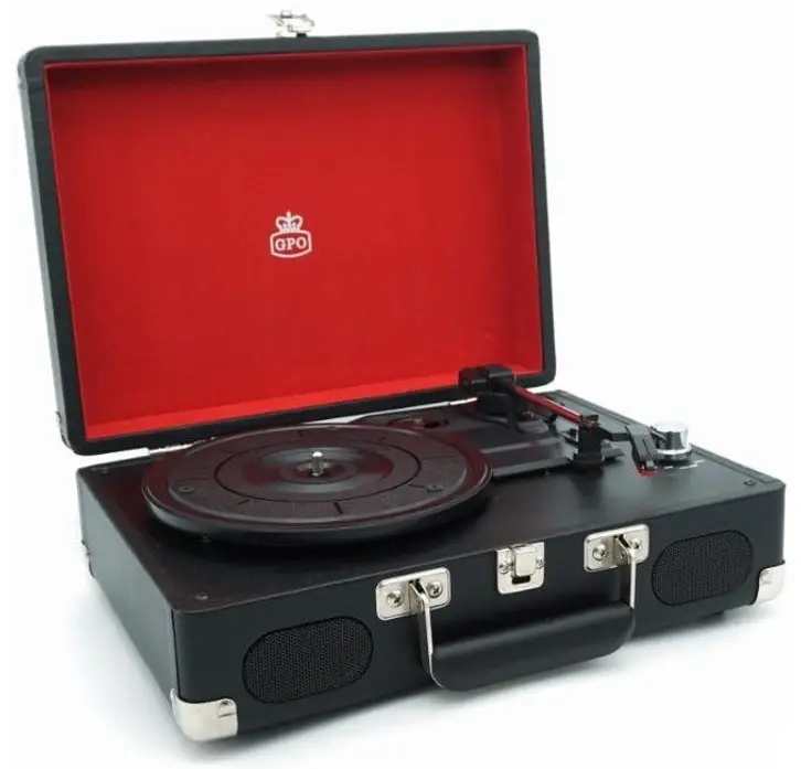 GPO SOHO Retro Record Player Black