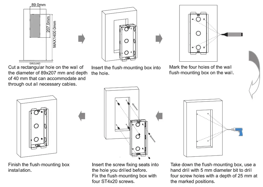 Akuvox R20K Wall Mount SIP Video Door Phone with Numeric Keypad - fig3