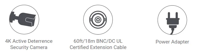 Lorex C881DAB Series 4K Ultra HD Active Deterrence Camera - What’s Included 1