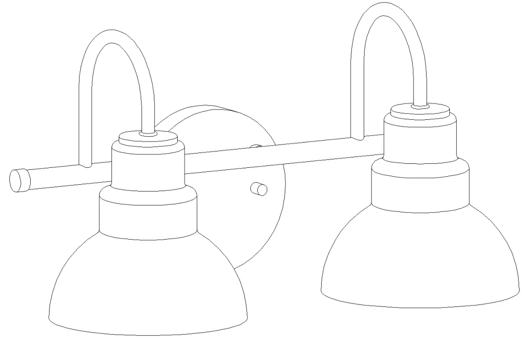 ZEVNI A04794W2 Frey 14 Inch Wide Gold Vanity Light