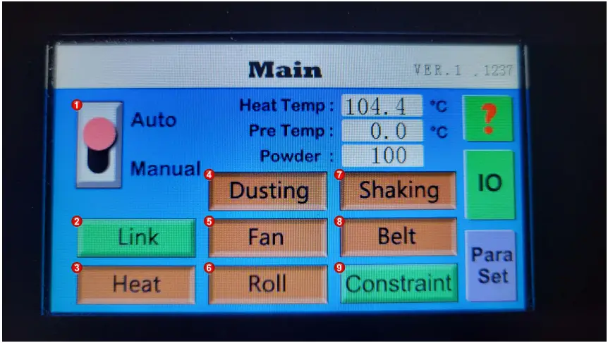 DTF STATION Seismo A13 DTF Powder Shaker & Dryer - Component Location 7
