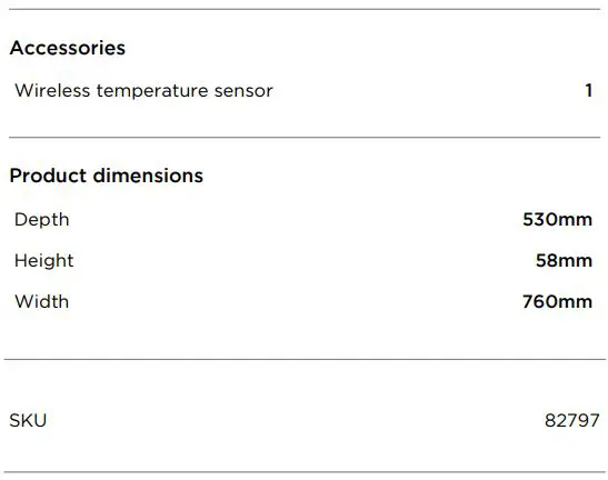 FISHER PAYKEL CI764DTTB1 Primary Modular Induction Cooktop User Guide - SPECIFICATIONS