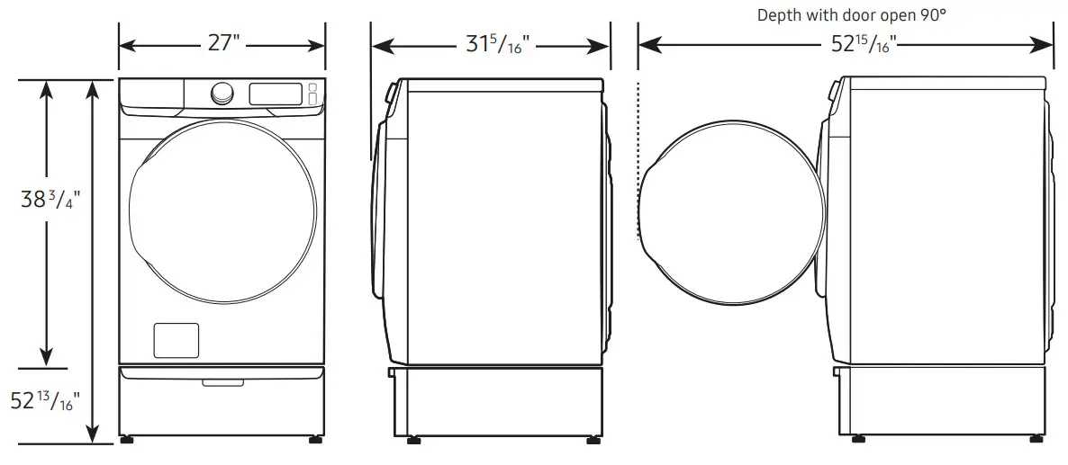 SAMSUNG DVG46BG6500V Smart Dial Gas Dryer - fig