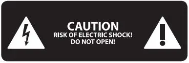 Turbosound iQ Series Acoustic Integration Loudspeakers User Guide - Warning electric shock icon