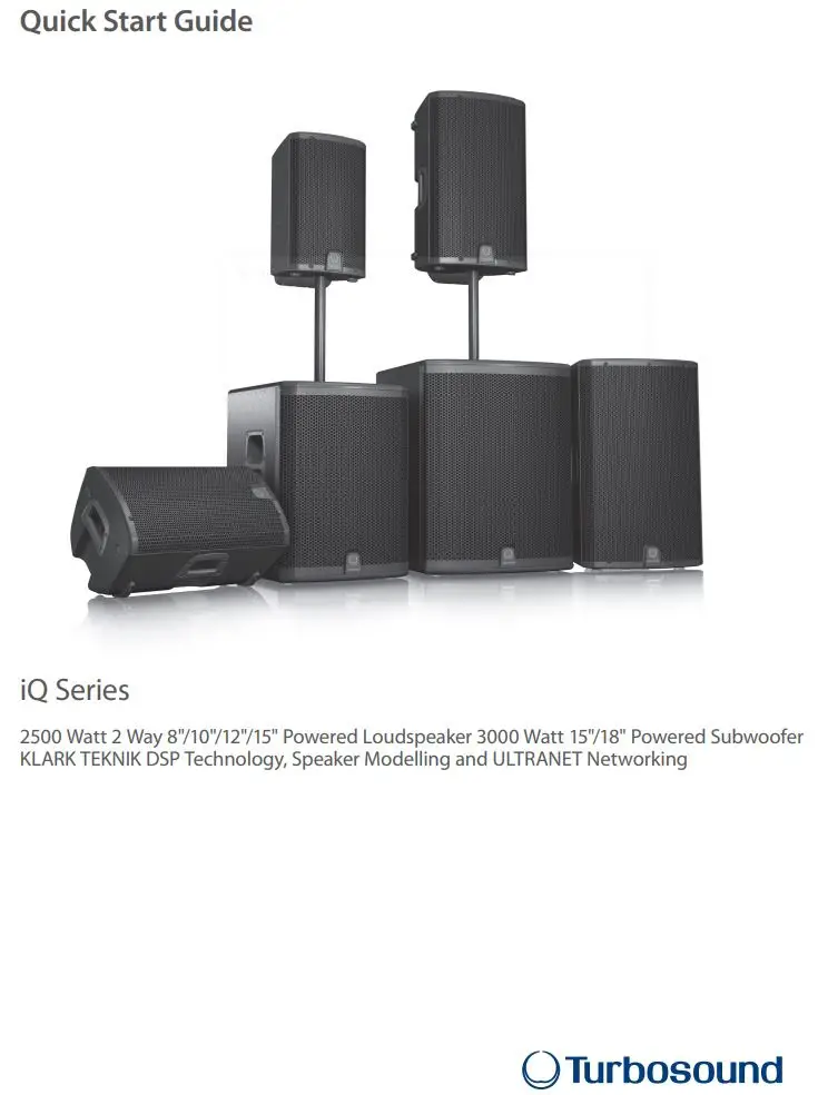 Turbosound iQ Series Acoustic Integration Loudspeakers User Guide