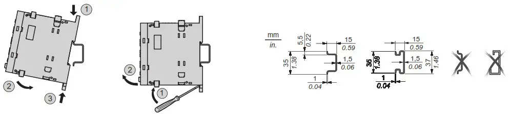 Schneider Electric TM4ES4 Module Network Ethernet Switchs - Mounting