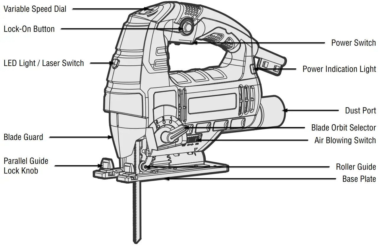 WEN 33606 Variable Speed Jig Saw - fig