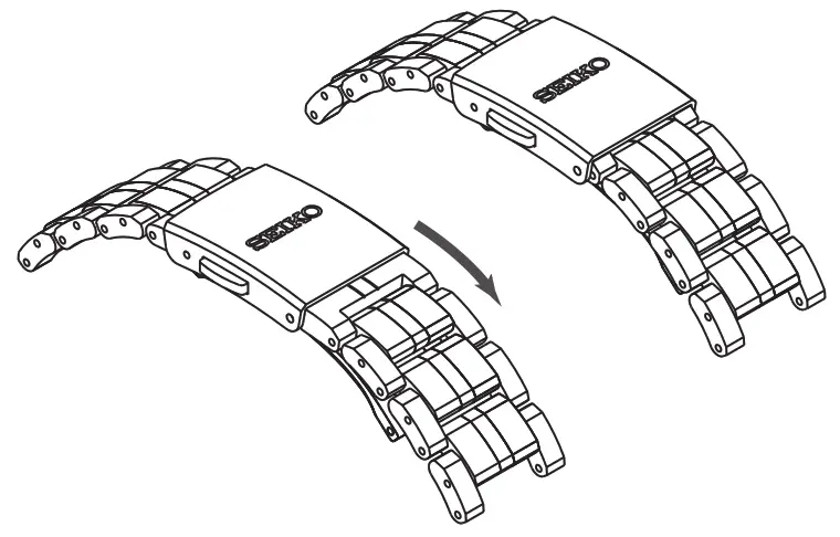 SEIKO 8R46 Mechanical Chronograph Smartwatch - adjust type clasp