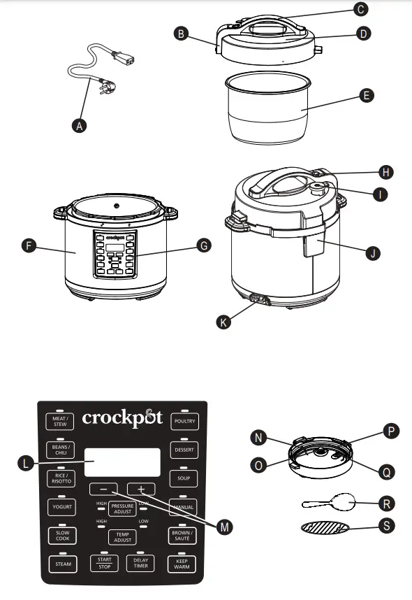 crockpot CSC051X Express Multi-Cooker - parts