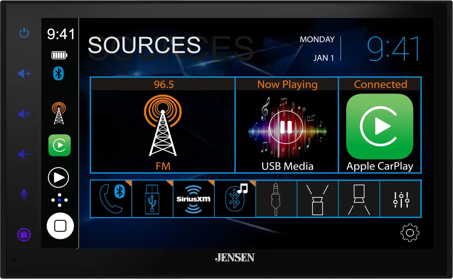 JENSEN CAR68 Multimedia Receiver with 6.8” capacitive touch screen - CAR68