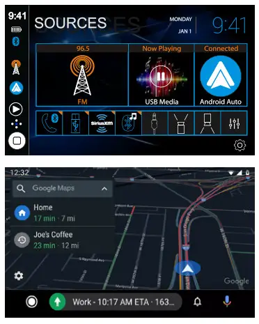JENSEN CAR68 Multimedia Receiver with 6.8” capacitive touch screen - CarPlay or Android Auto Operation 2