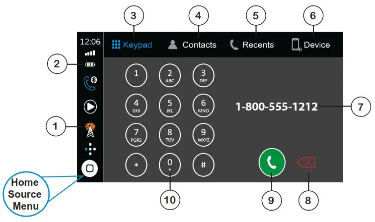 JENSEN CAR68 Multimedia Receiver with 6.8” capacitive touch screen - Handfree Operation