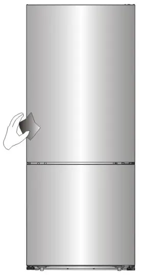 Hisense HRBM417C 417L Bottom Mount Fridge - cleaning