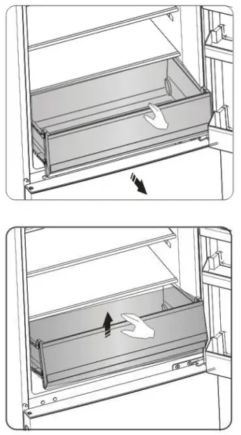 Hisense HRBM417C 417L Bottom Mount Fridge - crisper rightly