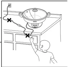 AROMA Hot Pot ASP-610 - DO NOT DRAPE CORD!