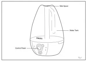 Homedics HUM-SS10 Ultrasonic Cool Mist Humidifier with Built-In SoundSpa