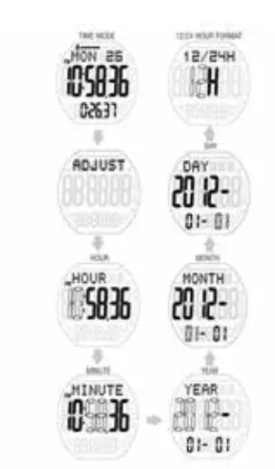 Homedics PDM-200 3D Deluxe Pedometer - SETTING THE DATE & TIME