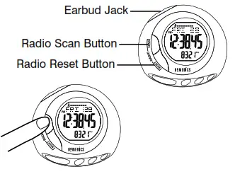 Homedics PDM-200 3D Deluxe Pedometer - USING THE FM RADIO