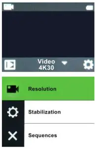 GoXTREME 2203466 Manta 4K Action Camera- Settings Menu