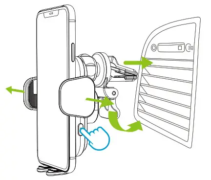 ZeeHoo PowerDrive CC54 Fast Wireless Car Charger - Taking your Phone Out of the Wireless Car Charger