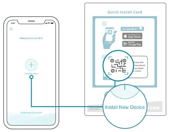 D-Link DAP-1950 AC1900 High-Performance Mesh Wi-Fi Range Extender-Install New Device