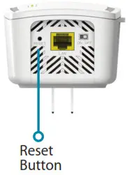 D-Link DAP-1950 AC1900 High-Performance Mesh Wi-Fi Range Extender-rest button