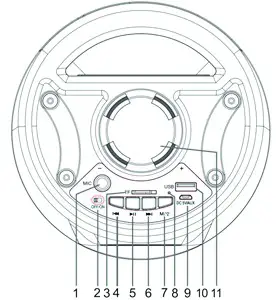 Bluestone SB10 Speaker Remix BT 10W LED Speaker - CHARGING