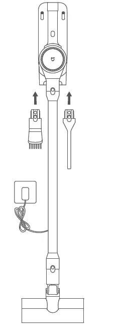 Charge the vacuum by docking station