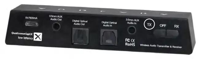 AUDEARA A 01 Headphone +BT 01 TV Transmitter - Transceiver Mode