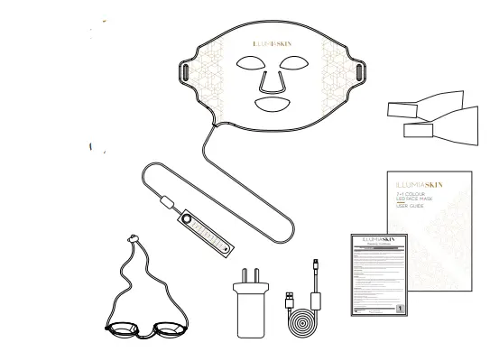 ILLUMIASKIN 7+1 Colour LED Face Mask fig2