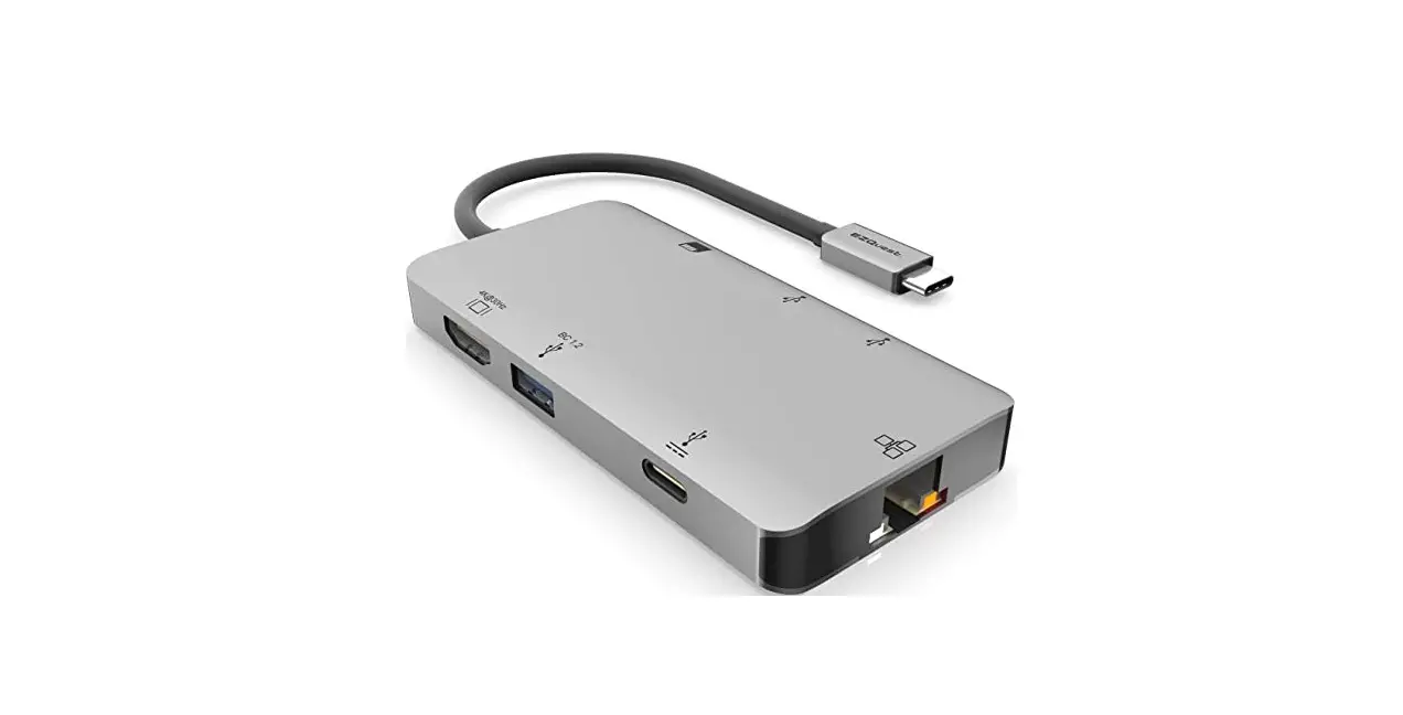 Ezquest X40228 Usb-c Multimedia Hub Adaptor 8 Ports With 4k 60hz Power Delivery Instruction Manual