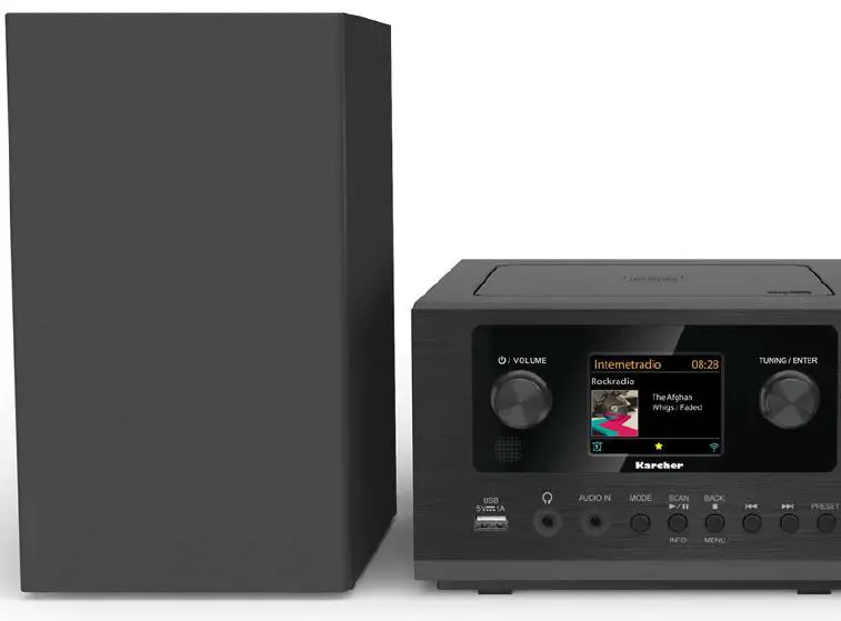 KARCHER MC 6490DI W-LAN Internet Radio & DAB+ FM Radio CD MP3 Player USB BT