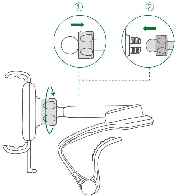 UGREEN LP369 Phone Mount for Dashboard - installation 2