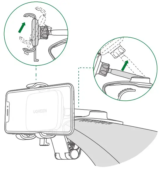UGREEN LP369 Phone Mount for Dashboard - instructions 3