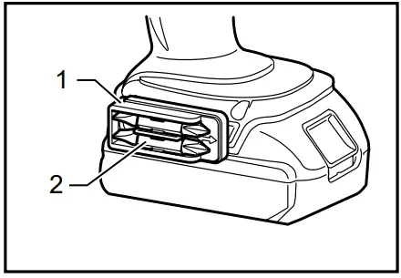 makita DHP446 Cordless Hammer Driver Drill - Bit holder