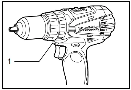 makita DHP446 Cordless Hammer Driver Drill - Lamp
