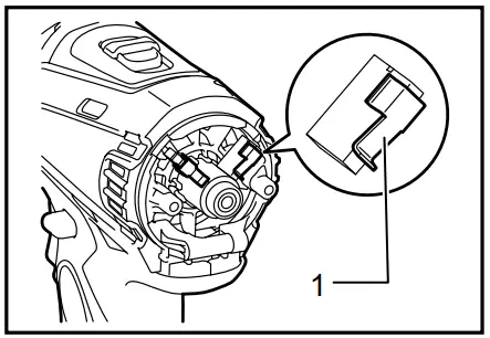 makita DHP446 Cordless Hammer Driver Drill - carbon brush caps