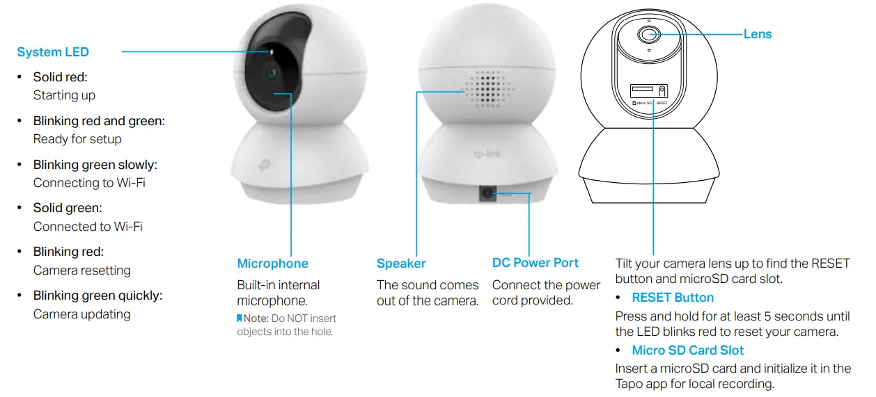 tp link Tapo C200 Pan Tilt Home Security Wi Fi Camera - Appearance